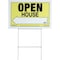 Sunburst Systems Sign Open House 22 in x 32 in Corrugated Plastic with Step Stake 3825 - alternate 2